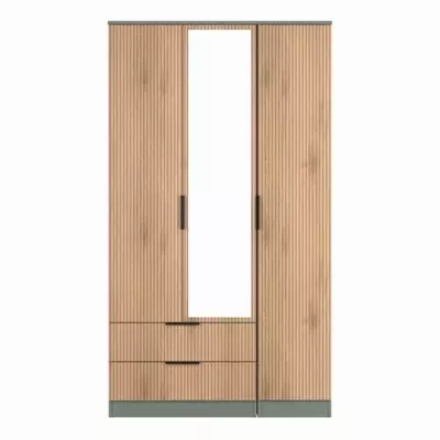 Jive Tall Triple 2 Drawer Mirror Wardrobe